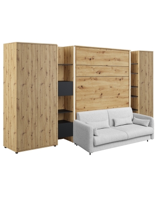 Schrankbett mit sofa Bed Concept 140x200 cm
