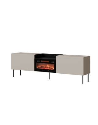 Fernsehschrank KANTON 200 2D K mit Kamin