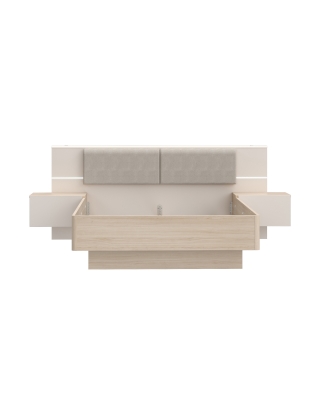 Bett 140/190 cm mit Nachttischen PANOPTIK PNPL3141B-Q203