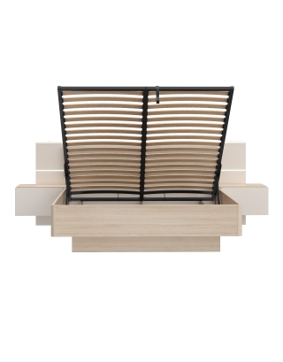Bett 160/200 cm mit Nachttischen PNPL3162B-Q203