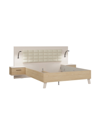 Bett 160/200 cm mit Nachttischen RICCIANO RCQL1164B