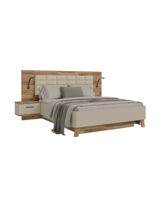 Bett 160/200 cm mit Nachttischen RICIANNO RCQL2164B