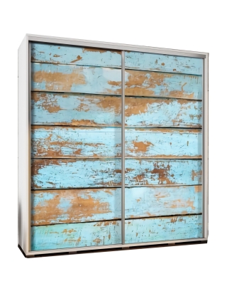 Kleiderschrank Penelopa 205 Türkises Holz