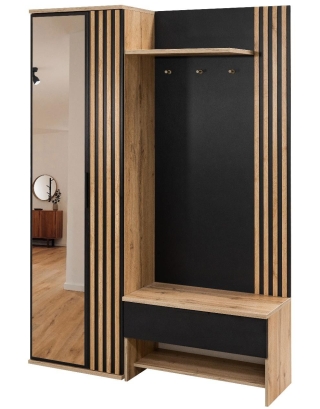 Garderobe Milo mit Lamellen